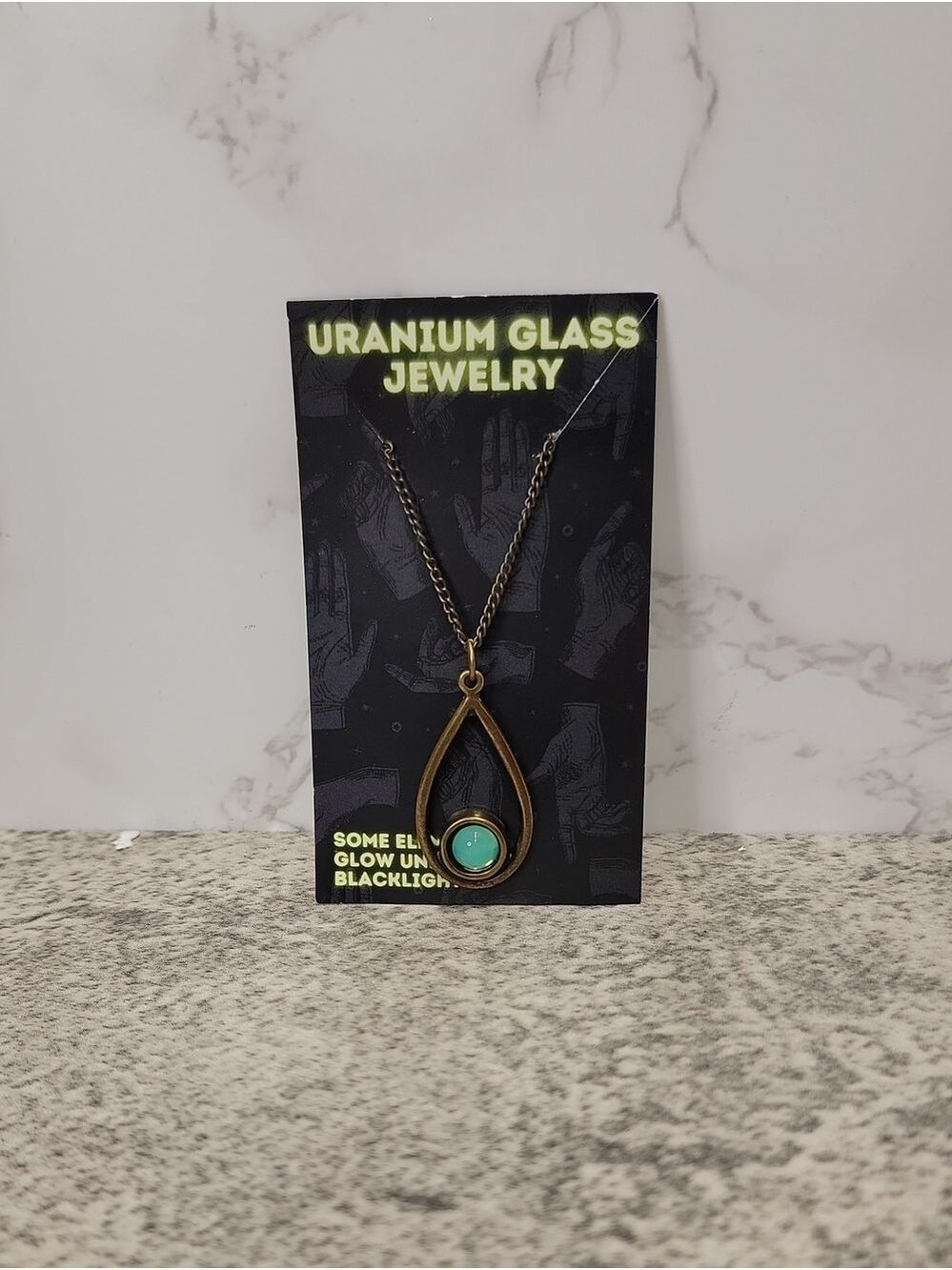 One of a kind Uranium Glass Necklace - Picture 6 of 9